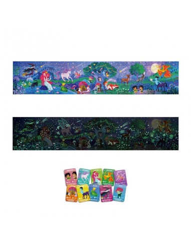 Puzle fluorescente Bosque mágico, de 200 piezas