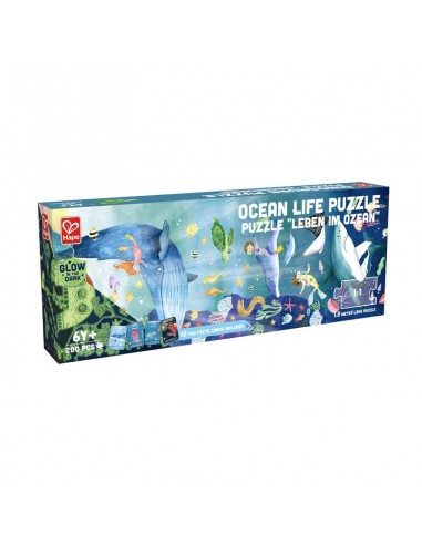 Puzle fluorescente Vida marina, de 200 piezas