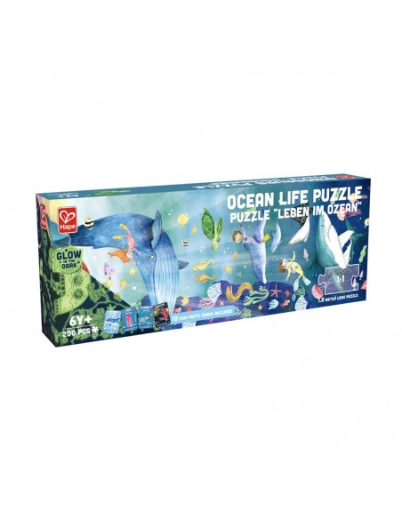 Puzle fluorescente Vida marina, de 200 piezas