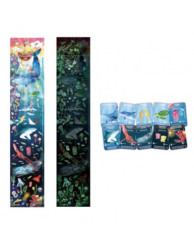 Puzle fluorescente Vida marina, de 200 piezas