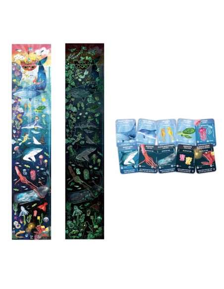 Puzle fluorescente Vida marina, de 200 piezas