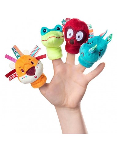 Marionetas de dedo de animales de la jungla