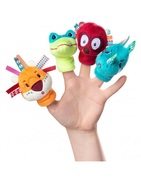 Marionetas de dedo de animales de la jungla