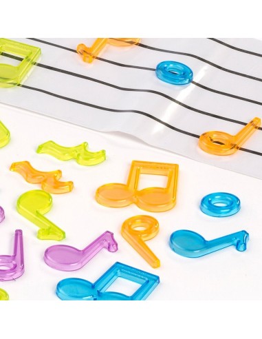 Juego de clasificación de contadores musicales translúcidos