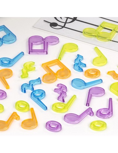 Juego de clasificación de contadores musicales translúcidos