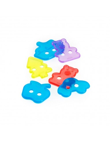 Juego de ensartar figuras translúcidas