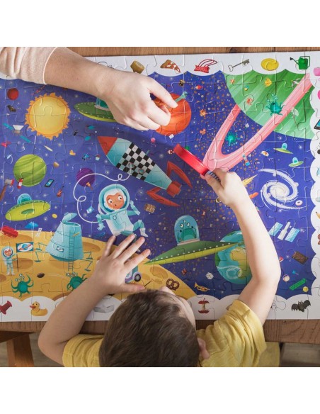 Puzle de Detective en el espacio, de 108 piezas