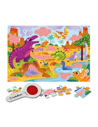 Puzle secreto de los dinosaurios, de 24 piezas